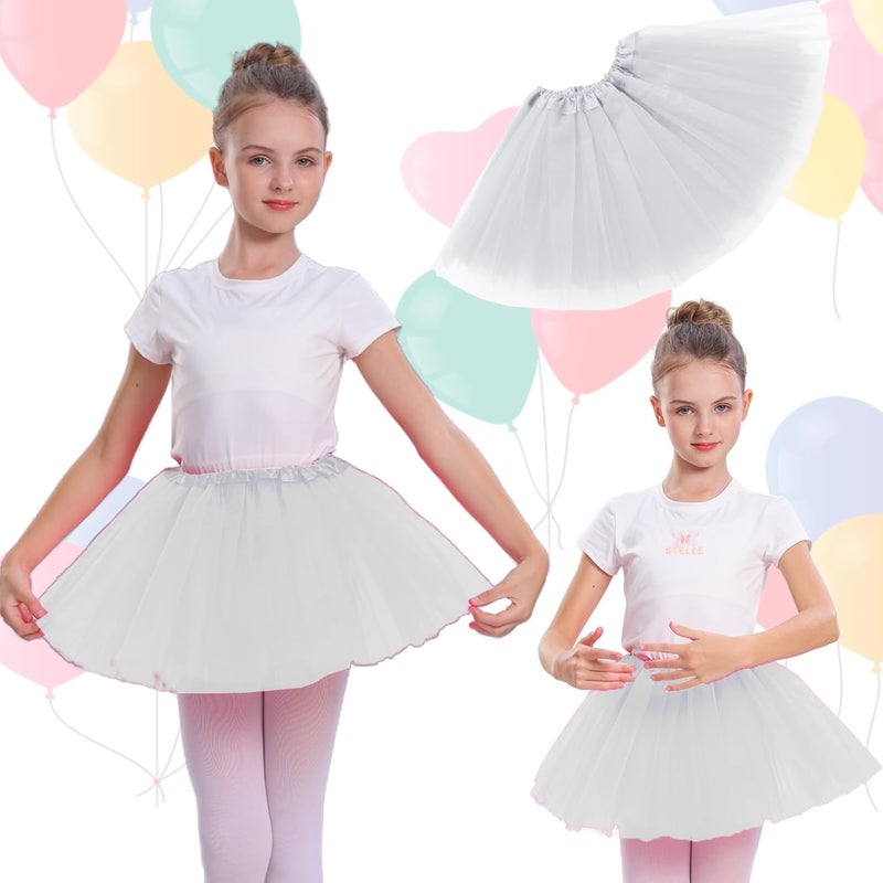 WINROLA Girls Tutu Skirt 3 Layered Tulle Tutu Skirts for 0-8 Year, Birthday Dance Kids Halloween Costume Cosplay Party Supplies - Image 2